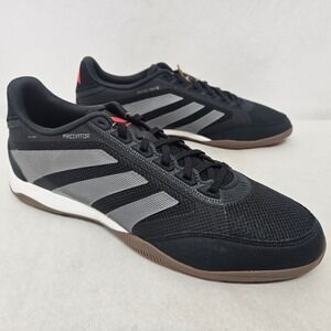 Adidas Predator League Indoor Soccer Shoes ID3781 Black Grey Red Men's Size 12